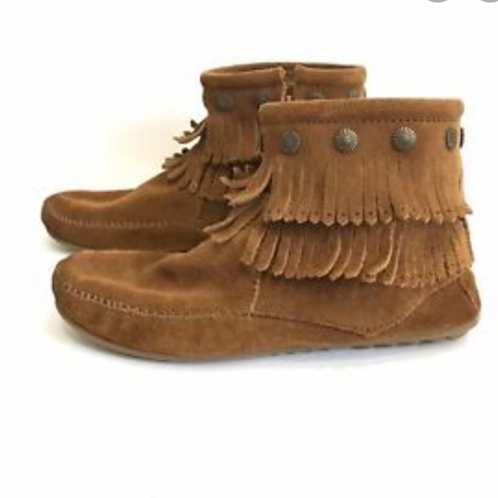 Minnetonka Suede Moccasin Bootie